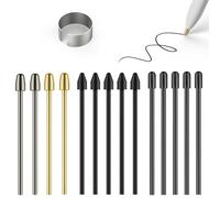 Marker Stylus Pen Tips for Remarkable 2,Remarkable Pen Tips with Nibs Removal Tool,Metal Replacement Pen Tips/Nibs for Remarkable 1/2 Stylus Pen/Marker Plus Pen (4+5+5 PCS-Gold/Sirvel/Black)