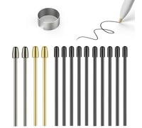 Marker Stylus Pen Tips for Remarkable 2,Remarkable Pen Tips with Nibs Removal Tool,Metal Replacement Pen Tips/Nibs for Remarkable 1/2 Stylus Pen/Marker Plus Pen (4+10 PCS-Gold/Sirvel/Black)