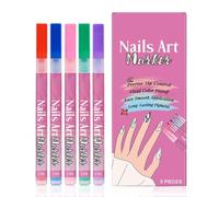 Markers for Nail - 5 Piece Nail Varnish Pens Set,Quick Dry Drawing Tools for Point Dotting Sculpting Acrylic Decoration Manicure Home Beauty Personal Care Girls