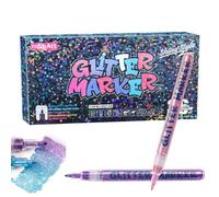 Markers Glitter | Smudge-Proof Drawing Pen - Card Making Drawing Pens | for Kids Adults Students Artists Teachers Hobbyists Home Office School Scrapbooking Greeting Cards