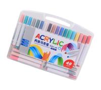 Markers Set, Portable Storage Bucket, 48 Colors | Rich Pigments, Writing, Lightweight Barrels, Professional Artists Educators, Ready Bucket