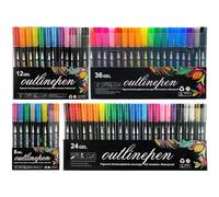 Markers Shine - Flow Ink Action , Set Double Line Pens, Auto Doodle Tool, ABS Craft Drawing Kit | for Boys Girls Greeting Cards