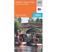 Explorer 243 Market Drayton, Loggerheads & Eccleshall Map With Digital Version - Orange, Orange One Size
