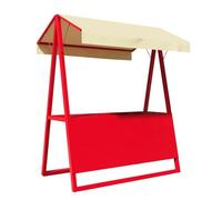 Market Food Vendor Cart, Tourist Attraction Sales Stalls, Sturdy and Durable Wrought Iron Frames, for Selling Snacks, Drinks, and Clothing(Red)