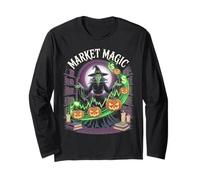 Market Magic Witch Halloween Pumpkin Apparel Long Sleeve T-Shirt