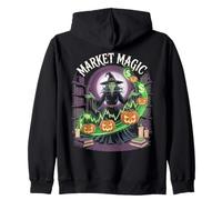 Market Magic Witch Halloween Pumpkin Apparel Zip Hoodie