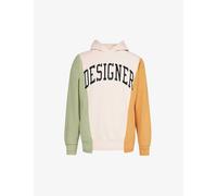 Market Mens Green Colour-blocked Text-embroidered Cotton-jersey Hoody S