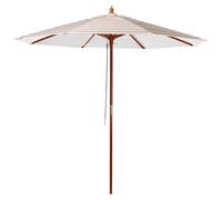 Beliani Garden Parasol 2.6 m Beige and White FERENTILLO, White