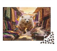 Market Polar Bear 1000 Piece Jigsaw Puzzle Paper Puzzle for Adults Bazaar Scene Relaxing Focus Boost Home Decor 52x38cm/1000pcs