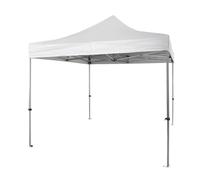 MARKET-PRO 3X3 Professional Aluminum Hex Frame Folding Gazebo White Waterproof