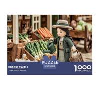 Market Puzzles 1000 Pieces Puzzle Toy for Adults and Kids Over 12 Warm Puzzle Game Educational Challenge Home Decor Gift 38x26cm 1000pcs