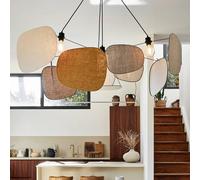 MARKET SET Screen 70's hanging light, Ø 150 cm, linen, colourful