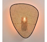 MARKET SET Screen wall light, 42 cm high, natural, rattan