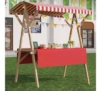 Market Stall Carts,Foldable Outdoor Vendor Cart with Wheels, Mobile Concession Stand Booth for Farmers Markets, Festivals & Fairs, Portable Commercial Kiosk Display Counter