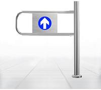 market Swing Gate - One-Way Securi Access Door, Metal Turnstile for Chut Entry, Automatic Cng Double Doors, Ideal for Retail Safe Soluts.