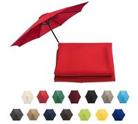 Market Table Umbrella Canopy, Patio Umbrella Replacement Canopy Cover, UV-Block Polyester Fabric, Replacement Parasol Cover For Lawn Backyard Pool(Red,8 RIBS: 200CM/6.5FT)