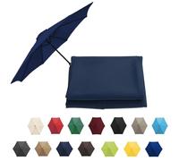 Market Table Umbrella Canopy, Patio Umbrella Replacement Canopy Cover, UV-Block Polyester Fabric, Replacement Parasol Cover For Lawn Backyard Pool(Midnight,8 RIBS: 350CM/11.5FT)