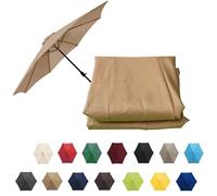 Market Table Umbrella Canopy, Patio Umbrella Replacement Canopy Cover, UV-Block Polyester Fabric, Replacement Parasol Cover For Lawn Backyard Pool(Khaki,8 RIBS: 230CM/7.5FT)