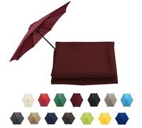 Market Table Umbrella Canopy, Patio Umbrella Replacement Canopy Cover, UV-Block Polyester Fabric, Replacement Parasol Cover For Lawn Backyard Pool(Wine red,8 RIBS: 200CM/6.5FT)