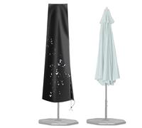 Market Umbrella Cover,Patio Offset Umbrella Cover | Dustproof Weatherproof Storage Protector for Backyard Poolside Dining Area Apartment Balcony Deck Garden Furniture