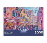 Market Wooden Jigsaw Puzzle Waterproof 1000 Piece Puzzles for Adults Challenging And Brainteasing Educational Games