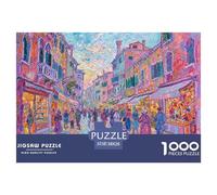 Market Wooden Jigsaw Puzzle Waterproof 1000 Piece Puzzles for Adults Colourful Challenging Games