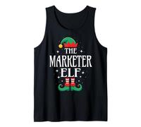 Marketer Elf Job Title Funny Christmas Matching Xmas Outfit Tank Top
