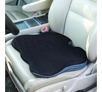 Marketero Car Seat Cushions for Driving - Memory Foam Booster Car Seat Pad, Wedge Honeycomb Coccyx Cushion Support for Long Sitting, Tailbone and Sciatica Pain Relief - Black