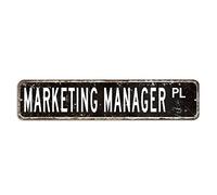Marketing Manager Street Sign Marketing Manager Gift Profession Tin Sign 4x18in Customized Durable Metal Tin Sign Country Plaque Sign Decor for Home Cafe Bar Pub Beer Club