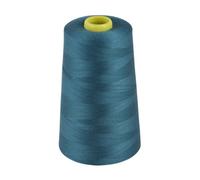 MARKETPLACE MAYHEM OVERLOCKING THREAD - POLYESTER, 100% - 4 X 5000 YARD SPOOLS - BLACK, WHITE, RED, BLUE, CREAM, NAVY, PURPLE, PINK, GREEN, GREY, BROWN, OLIVE, SKY, GOLD (TEAL 320)