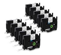 MarkField 10x Compatible Label Tape Replacement for Brother P Touch TZ TZe-231 12mm x 8m Black on White Cassette, for GL-200 PT-1000 1005 H105 H107 H110 H200 H100LB/R D200 D210 D400 E100 Cube