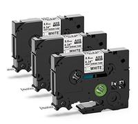 MarkField 3X Compatible Label Tape Replacement for Brother P Touch Heat Shrink Tube HSe-221 HSe221 8.8mm Cassette Black on White for PT-E110 E300 E550W PT-D200 D400 H105 H107 H200 900 1000 1010