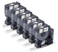 MarkField 6X Compatible with Dymo D1 40913 Black on White 9mm Label Tape | A40913 40913s 9mm x 7m Black on White Label Maker Tape, Compatible with Dymo D1 LabelManager 160 210D 360D 420P 450D 500TS