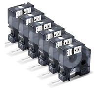 MarkField 6X Compatible with Dymo D1 45010 Black on Clear 12mm Label Tape | A45010 45010s 12mm x 7m Transparent Label Maker Clear Tape Compatible with Dymo D1 LabelManager 160 210D 360D 420P 450D 500TS