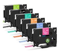 MarkField 6x TZe 12mm 0.47"Color Compatible with Brother P touch Label Tape