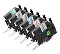 MarkField 6xTZe Clear 0.47 Compatible with Brother P Touch 12mm Label Tape | TZe-131 Transparent Ribbon Laminated TZ Color on Clear Tape for Label Printer PT-H110 E110 H100R H108 H107 H101C 1000 1010