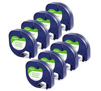 MarkField Compatible Label Tape for Dymo LetraTag Paper Labels 12 mm x 4 m, Black on White Label, Self-Adhesive Labels Compatible with Dymo LetraTag LT-100H LT-100T LT-110T QX50 XR XM 2000 Plus