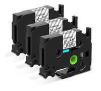 MarkField TZe-131 Clear 12mm Compatible with Brother P-Touch Label Tape 12 mm 0.47 Laminated Black on Transparent Tape for Brother Label Printer PT-H110 E110 H100R H108 H101C H200 1000, 3-Pack