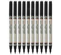 MarkFine Permanent Marker Pens, BLACK, Pack of 10, SuperFine Tip CD/DVD Markers, Write on Most Surface, Waterproof Ink, Quick Dry, iZOFAX Black Ball Pen