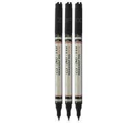 MarkFine Permanent Marker Pens, BLACK, Pack of 3, SuperFine Tip CD/DVD Markers, Write on Most Surface, Waterproof Ink, Quick Dry, iZOFAX Black Ball Pen