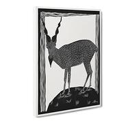 Markhor Goat Vol.1 By Samuel De Mesquita Canvas Print | Gallery Wrapped 30mm Frame Wall Art | 30x20 inches | Ready to Hang | Classic Animals Picture | Living Room Bedroom Lounge Office