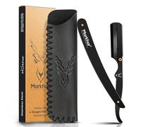Markhor® Matte Black Cut Throat Razor Kit - Premium Quality Straight Razor for Men - Professional Barber Razor, Straight Edge Razor