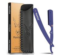 MARKHOR® Purple - Cut Throat Razor Kit - Mens Straight Razor, Barber-Grade Cutthroat Razor, Professional Straight Edge Beard Razor for a Clean & Precise Shave