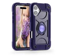MARKILL Compatible with iPhone 16 Case 6.1 Inch with Ring Stand, Military Grade Drop Protection Full Body Rugged Heavy Duty Case 3 in 1 Protective Durable Cover for iPhone 16.