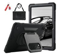 MARKILL Kids Case for Galaxy Tab A11+ Plus/A9 Plus 11 inch with Rotating Grip Magic Stand,Keychain/Shoulder Strap,Upgraded Military Cover for Samsung Galaxy A11+/A9+ Case(Black)