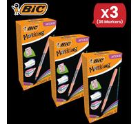 Marking Fine Tip Assorted Intense Pastel Colours - 3 Packs Bic Multi One Size