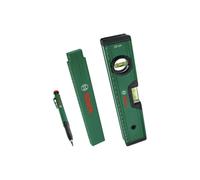 Marking Set (Precise Alignment and Marking with Spirit Level 25cm, Folding Ruler 2m and Deep Hole Marker Pencil)