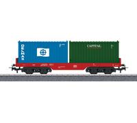 MARKLIN 44700 HO Scale Start Up - Flat Goods Car With Container Load DB-AG