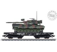 Marklin 48878 - AC H0 1:87 - Flat Car Type Rlmmps DB With Military Load