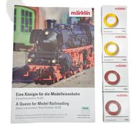 Marklin 7102 Brown and 7103 Yellow Cable Set - Ideal for Dough and Electrical Accessories in Model Making H0 for Your Model Kit + Original Märklin Poster Included